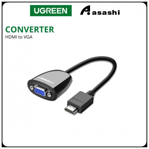 UGREEN 40253 HDMI TO VGA CONVERTER WITHOUT AUDIO (BLACK)