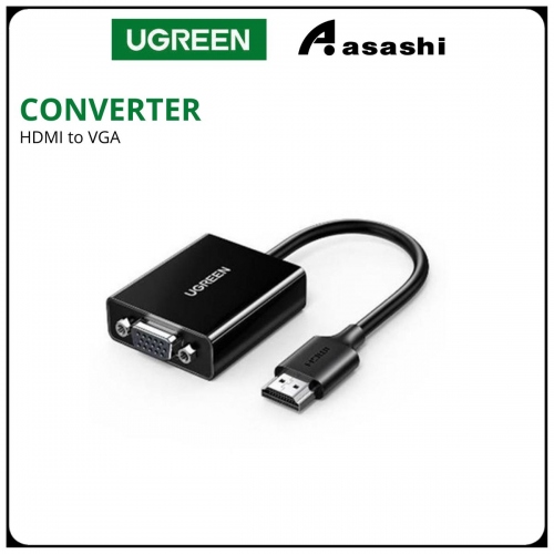 UGREEN 90813 HDMI TO VGA CONVERTER WITHOUT AUDIO (BLACK)