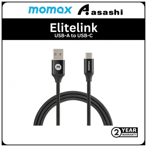 Momax ELITE LINK USB-A to USB-C 11V/6A Cable 1.2M - Black (2Y)