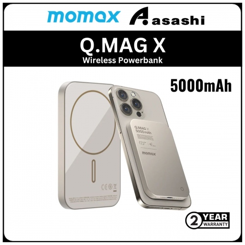 Momax Q.MAG X 5000mAh Wireless Power Bank - Titanium (2Y)