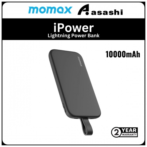 Momax iPower PD 3 10000mAh Power Bank (MFI Lightning ver.) - Black (2Y)