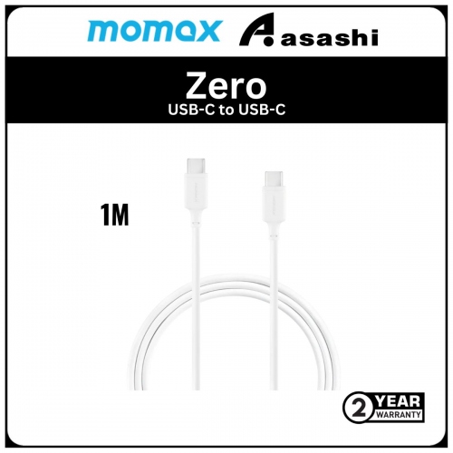 Momax ZERO USB-C to USB-C Cable (1M) - White (2Y)