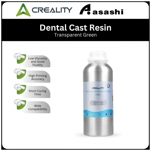 CREALITY Dental Cast Resin 1kg, transparent Green Resin