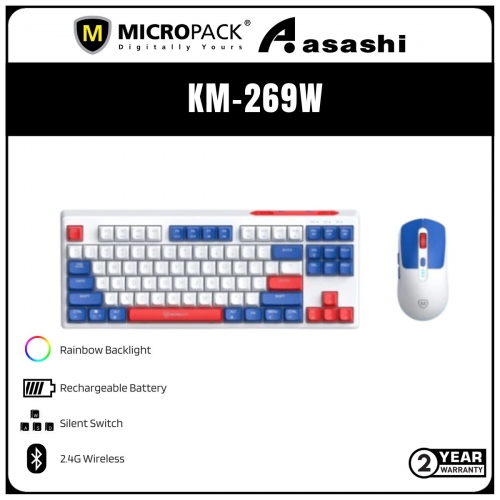 Micropack Lifestyle 2.4G Wireless Rechargeable 
Keyboard and Mouse Combo - Red (2 yrs Limited Hardware Warranty)