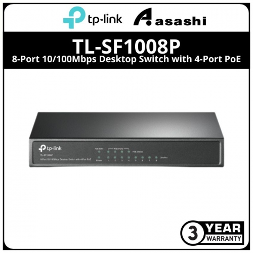 Tp-Link TL-SF1008P 8-Port 10/100Mbps Desktop Switch with 4-Port PoE
