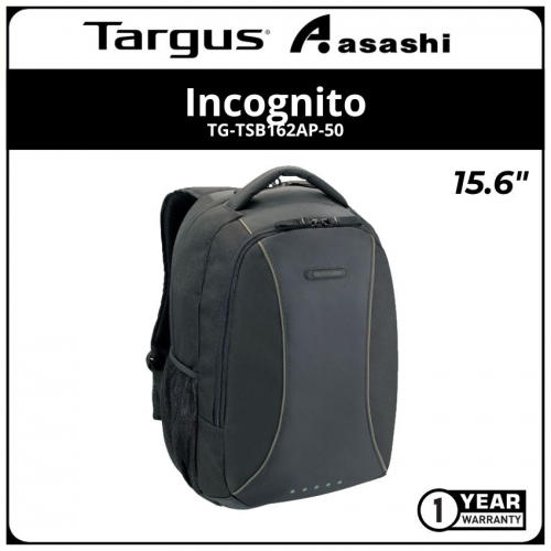 Targus (TSB162AP-70) 15.6` Incognito Backpack Bag (1 yrs Limited Hardware Warranty)